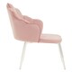 image 3 of Interiors by Premier Pink Velvet Dining Chair, Durable & Adjustable Velvet Office Chair, Backrest Pink Accent Chair with Chrome Legs