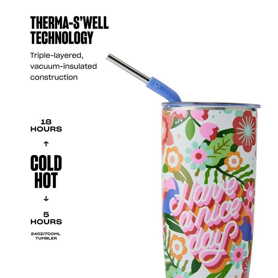 image 1 of S'well Steffi Lynn Tumbler with Straw 700ml | Multi | 1