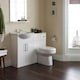 image 2 of Bathroom Back to Wall WC Toilet Unit 500mm Wide - Gloss White - (Impact) White
