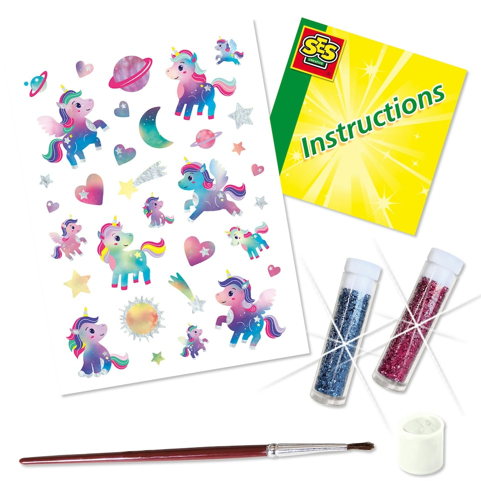 image 1 of SES Creative Unicorn Galaxy Tattoos