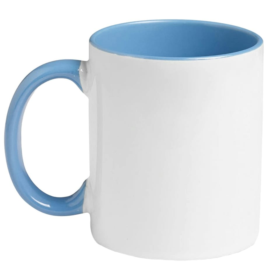 image 1 of MidOcean Sublimcoly Two Tone Sublimation 300ml Mug - White/Royal Blue - One Size