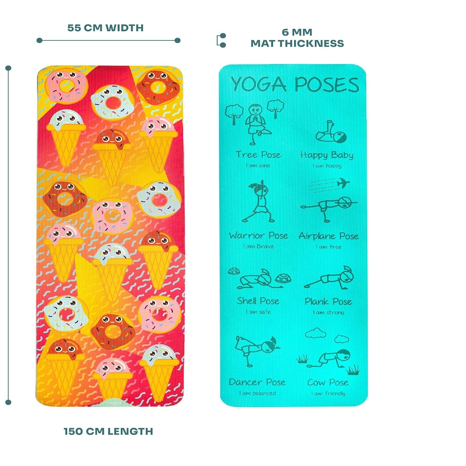 image 1 of Myga Kid's Printed Yoga Mat - Sweet Tooth