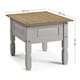 image 4 of Mercers Furniture Corona Grey Wax Lamp Table Small Coffee Side Unit Solid Wood Pine Wooden Living Room with Mexican Styling