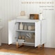 image 4 of HOMCOM Sideboard, Buffet Cabinet with 2 Doors and Adjustable Shelves, White White