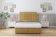 image 1 of Sloomy Kingsley Mustard Plush Ottoman Bed Base With 54" Floor Standing Headboard 3' Single | Gold | Mustard | Single | 1