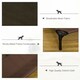image 5 of PawHut Large Pet Cot Portable Dog Cat Sleep Bed Elevated Camping Outdoor Brown