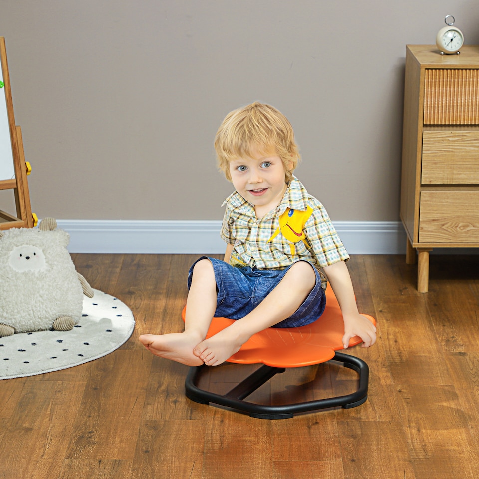 image 1 of AIYAPLAY Sensory Spinning Chair for Kids, for Balance, Coordination, Orange