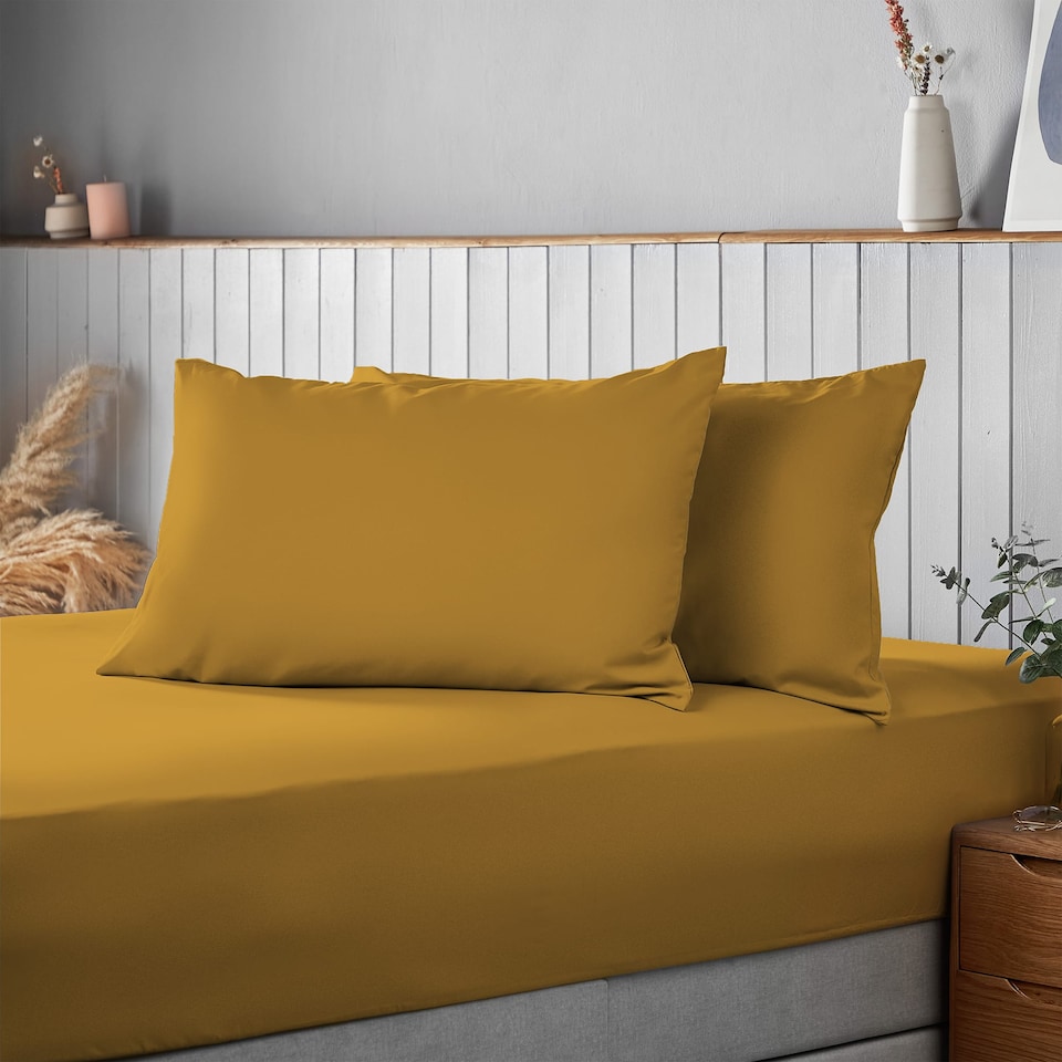 image 1 of Silentnight Supersoft Ochre Pillowcase Pair
