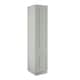 image 1 of Classic Square Panel Light Grey Single Wardrobe with Double Rail Grey
