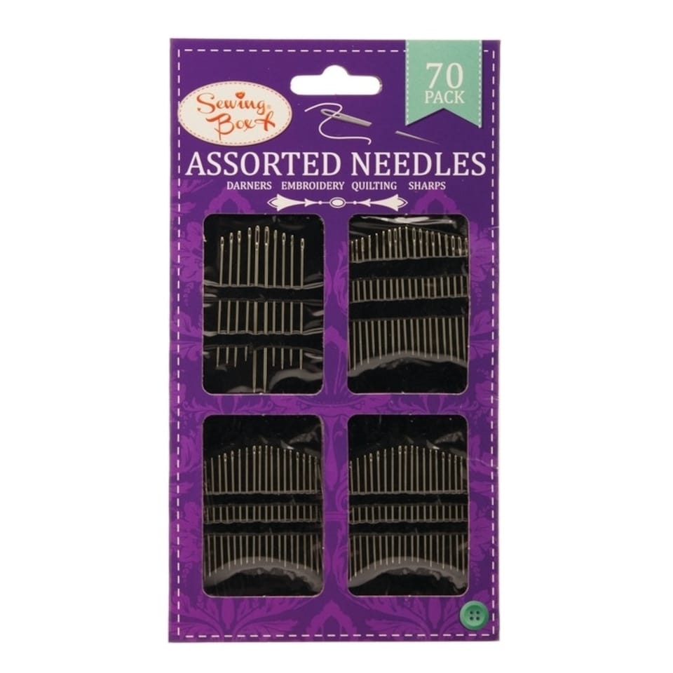 Pack of 70 Assorted Sewing Needles by Sewing Box