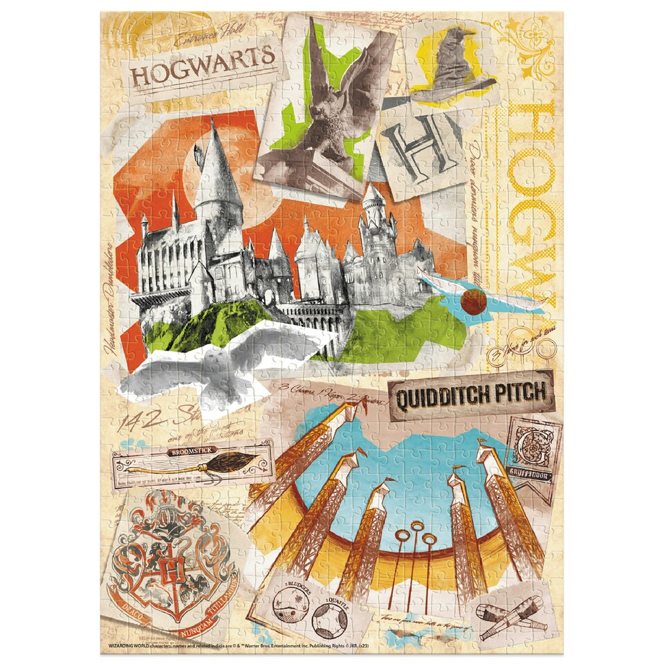image 1 of Dodo Harry Potter Wizarding World Hogwarts School and Quidditch Field 450 Piece Small Jigsaw Puzzle
