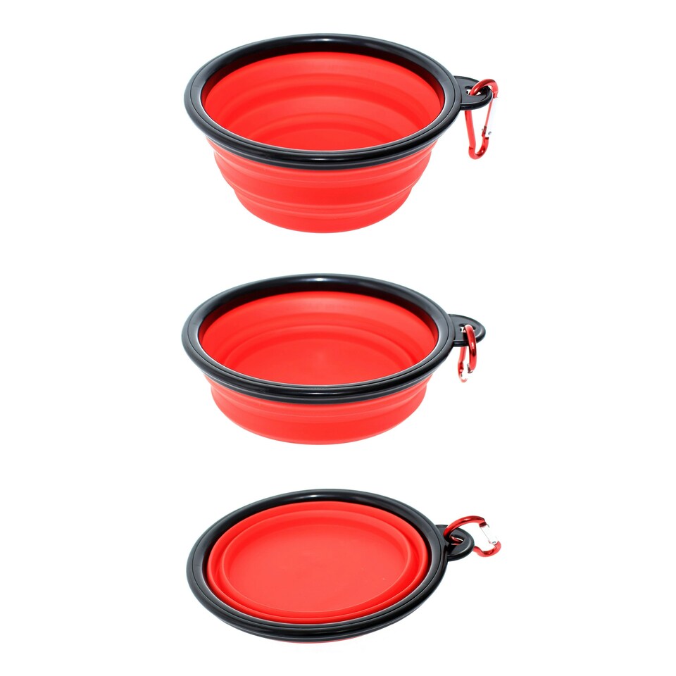 image 1 of Collapsible Silicone Bowl for Dogs - 350ml - Blue