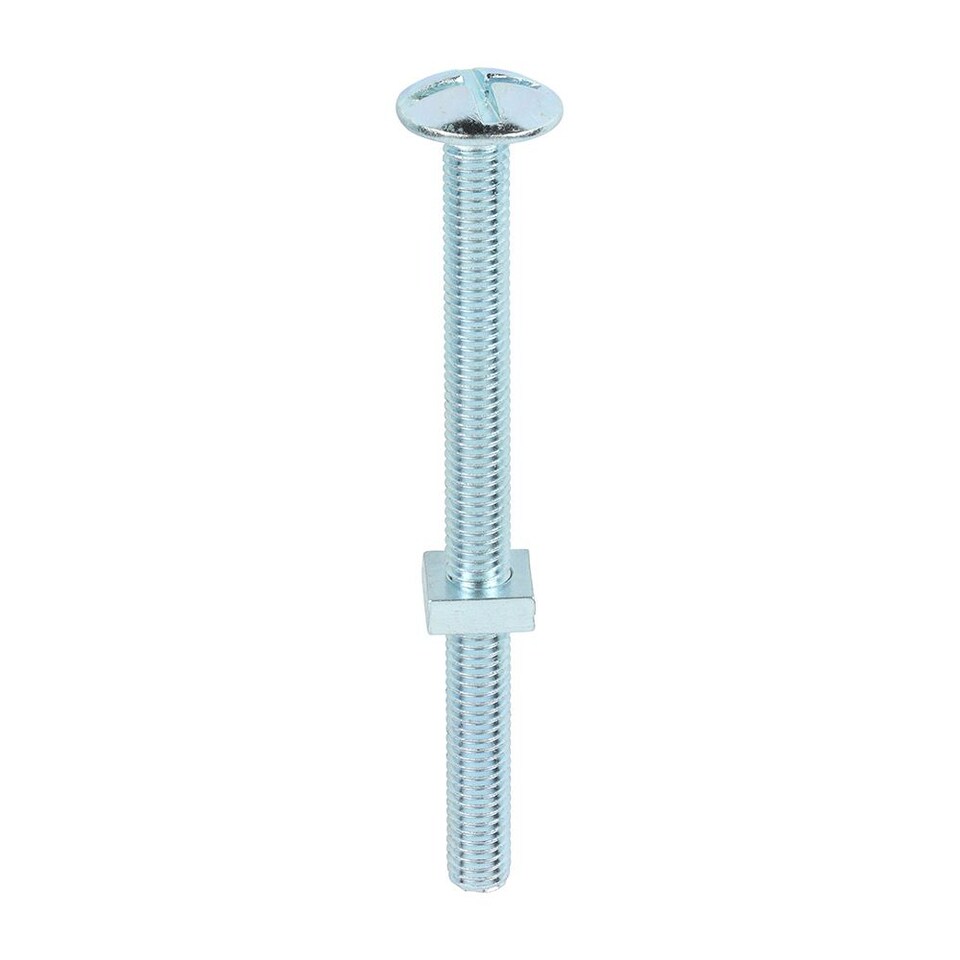 image 1 of Timco - Roofing Bolts with Square Nuts - Zinc (Size M8 x 100 - 50 Pieces)