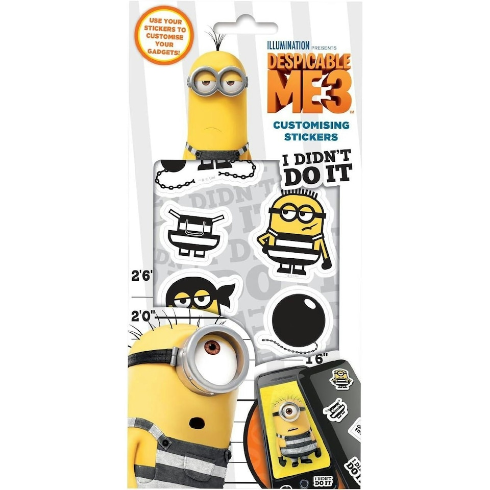 Despicable Me 3 Stickers Set - Multicoloured - One Size