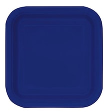16 TRU NAVY BLUE 7" SQ PLATE -  UNIQUE