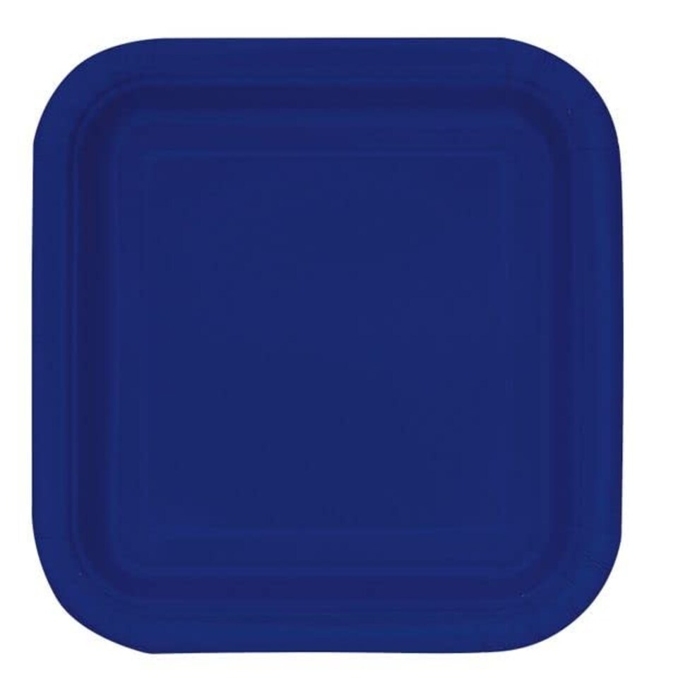 16 TRU NAVY BLUE 7" SQ PLATE -  UNIQUE