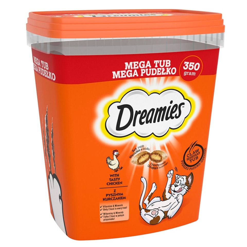 image 1 of Dreamies Cat Treat Biscuits with Chicken 350g - Pack of 2