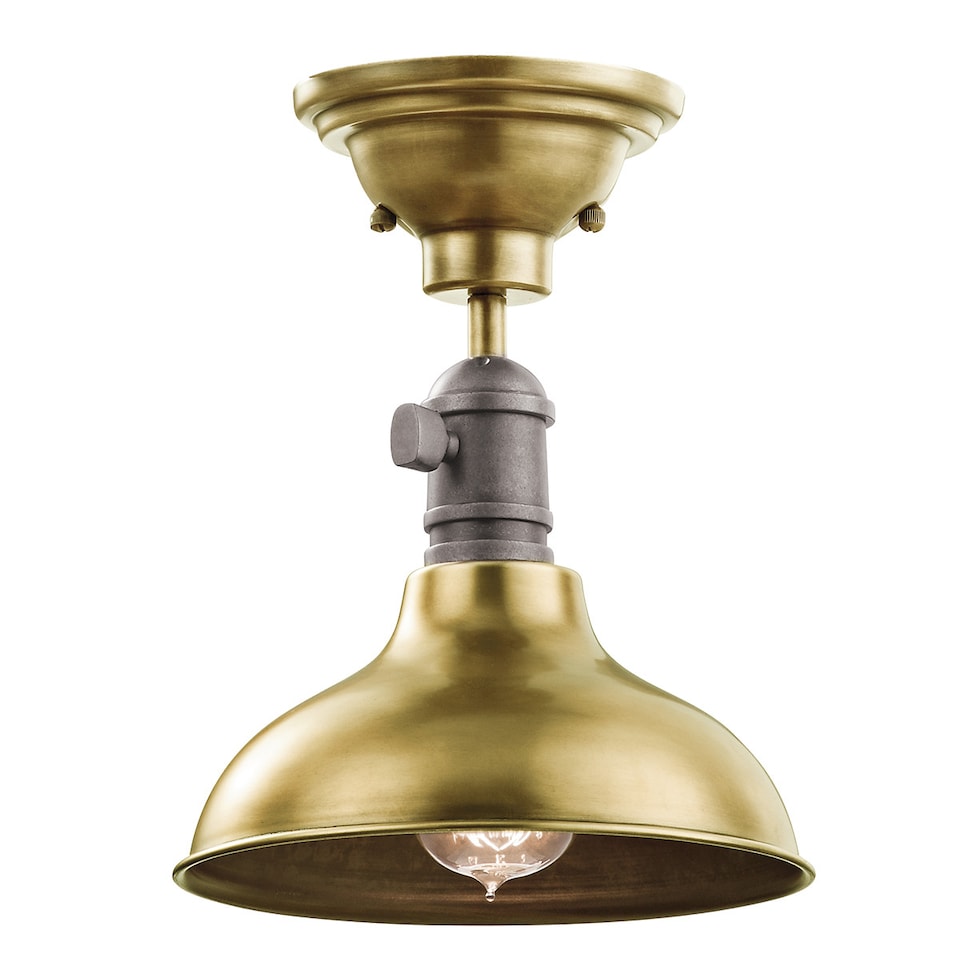 image 1 of Cobson 1 Light Dome Ceiling Mini Pendant Brass, E27