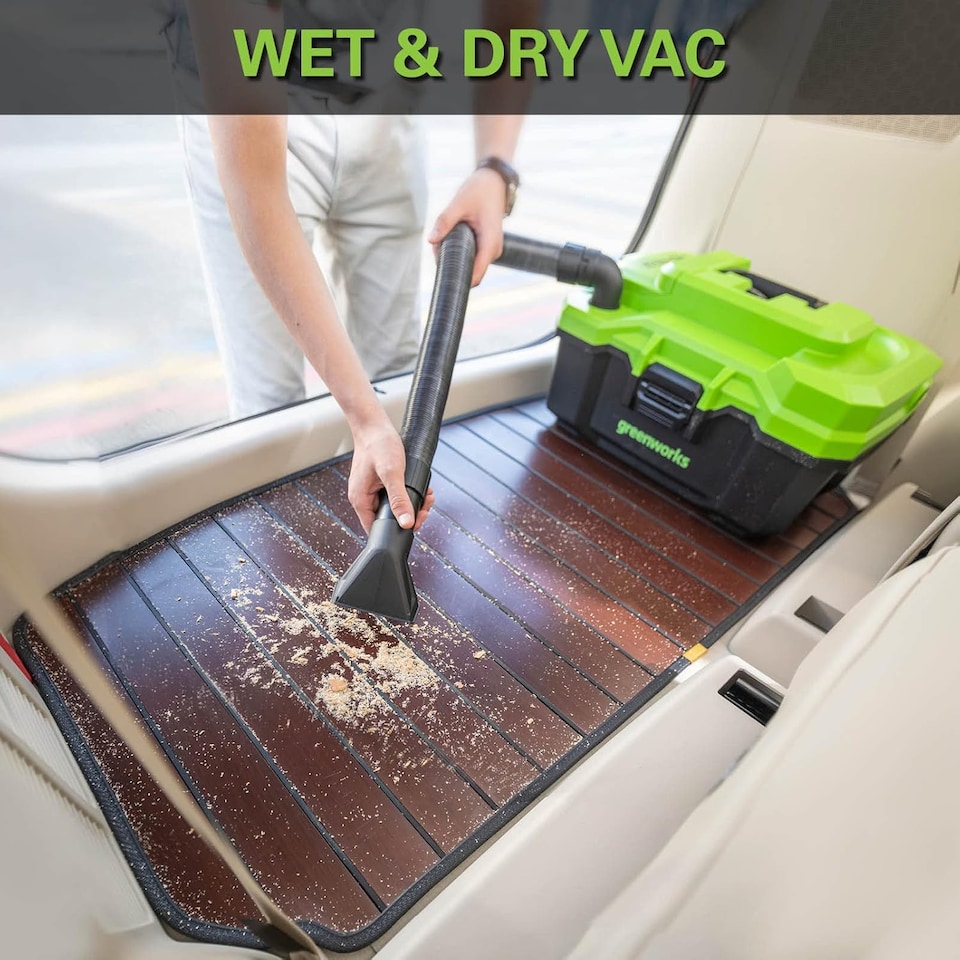 image 1 of Greenworks 24V Cordless Wet/Dry Vacuum Cleaner Excludes Battery and Charger