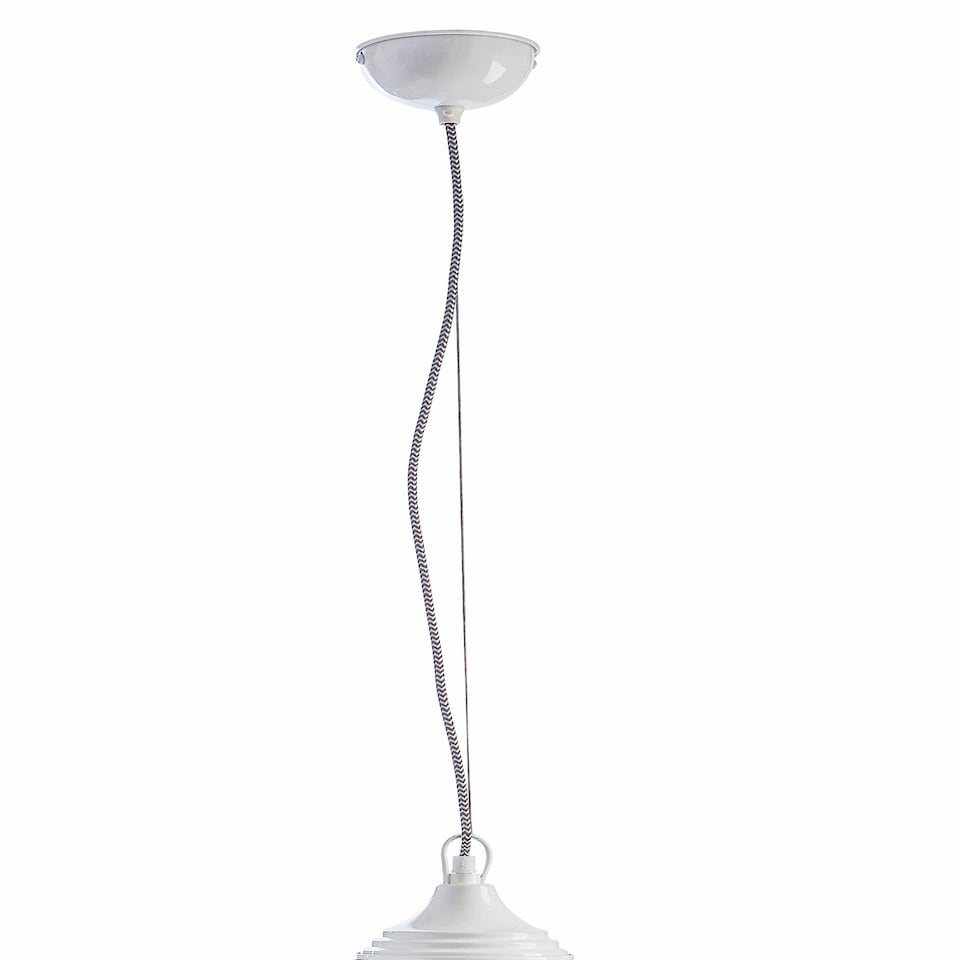 image 1 of Interiors by Premier Large White Bell Shaped Pendant Light