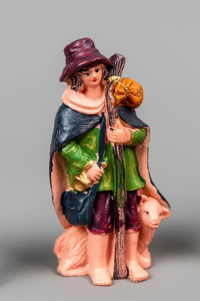 image 1 of Handmade Nativity Scene Birth Jesus Wooden Stable Figurine House Sculpture Christmas Decoration Xmas Décor