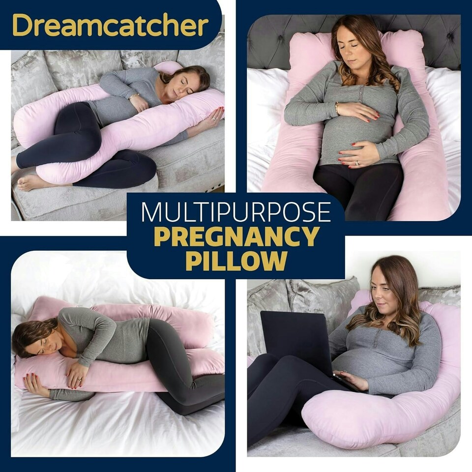 image 1 of Dreamcatcher U-Shaped Pregnancy Pillow Maternity Nursing Support Cushion Pink Pink