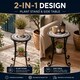 image 2 of Medina Mosaic Plant Stand Side Table with Ceramic Tile Top for Indoor and Outdoor Use