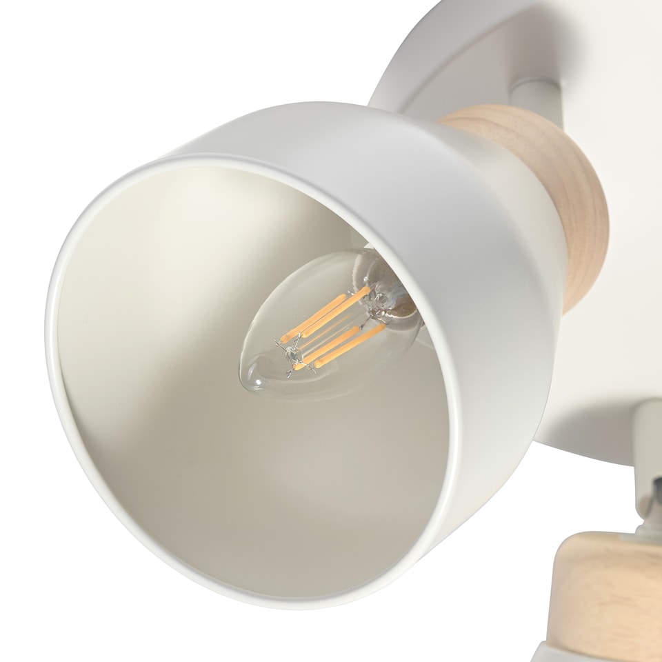 image 1 of Contemporary Scandinavian Designed Triple Spot Ceiling Light in Muted Dove Grey | Grey