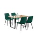 image 1 of Colorado Dining Table with 4 Amelia Chairs | Green | 5
