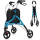 image 1 of COSTWAY Lightweight Walker for Seniors Foldable Rollator Walker-Blue