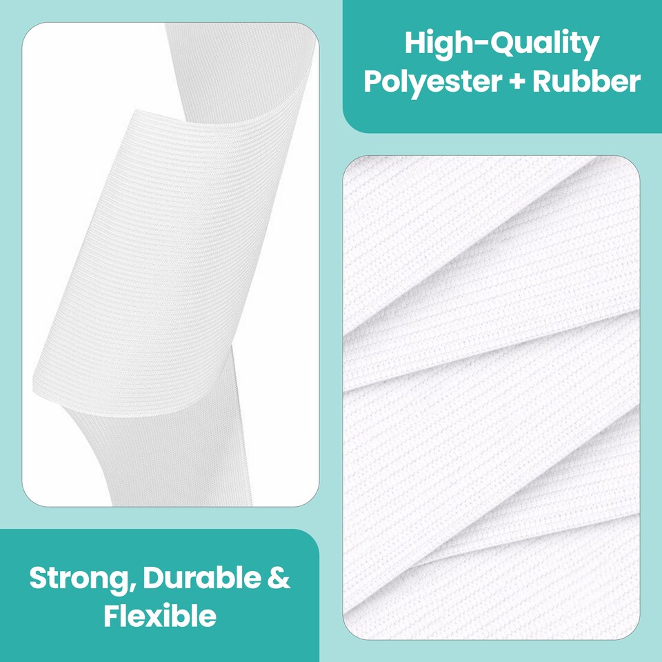image 1 of 25mm White Elastic Thread Bead Stringing DIY Crafts - 1 Metres