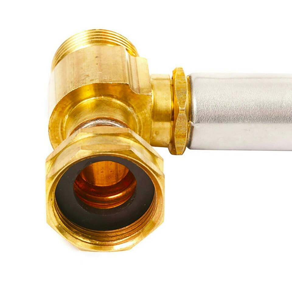 image 1 of SPARES2GO Water Hammer Arrestor 3/4" Brass Washing Machine / Dishwasher Pipe Noise Stop