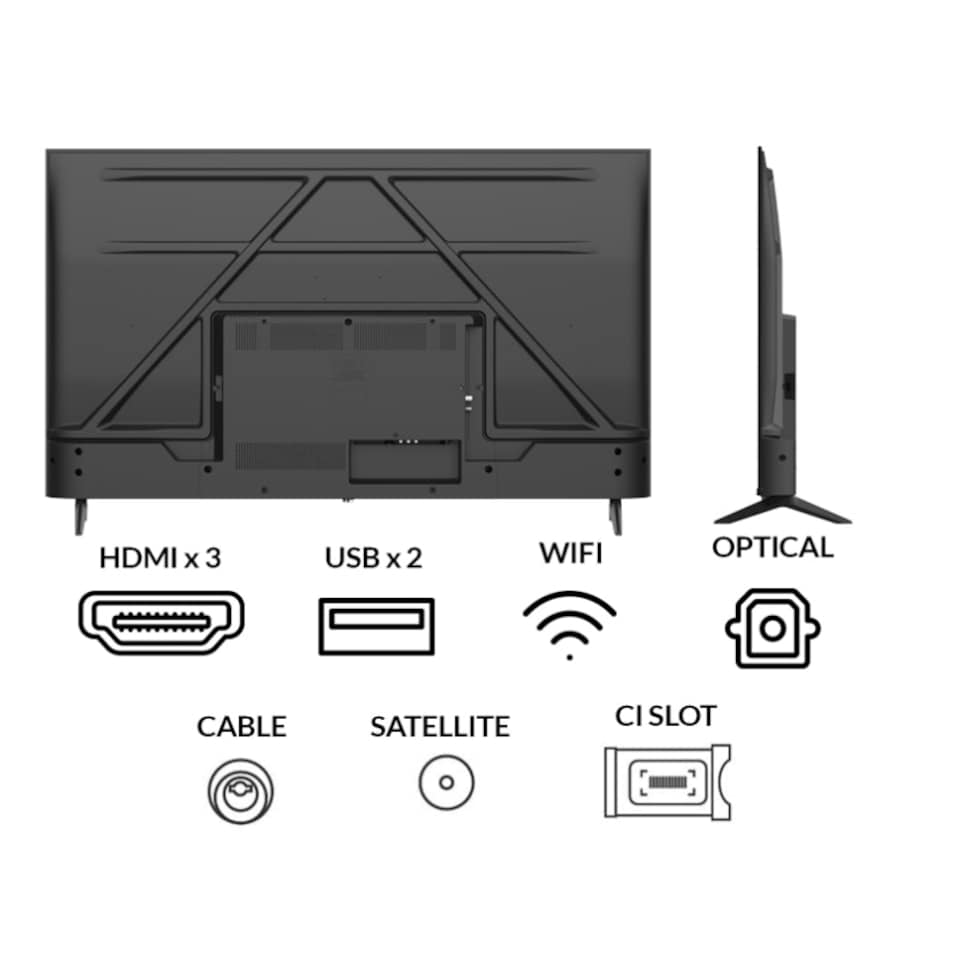 image 1 of HYE 55" 4K QLED Tizen OS WiFi Frameless Smart TV - 55QLEDS2008