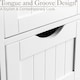 image 3 of Christow Bathroom Drawer Cabinet White Wood Storage Unit With 4 Deep Drawers