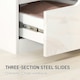 image 6 of HOMCOM Modern Bedside Table with 2 Drawers for Bedroom, Living Room, White