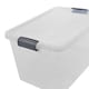 image 3 of URBNLIVING Clear Plastic Storage Box With Lid | Clear | 30 Litre - 4 Boxes