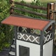 image 8 of PawHut Outdoor Cat House w/ Balcony Stairs Roof, White