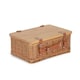 image 2 of Double Steamed Empty Picnic Basket with Pinewood Lid Brown | S