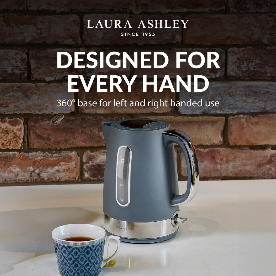 image 1 of Laura Ashley Kettle & Toaster Set Stainless Steel Bundle by VQ