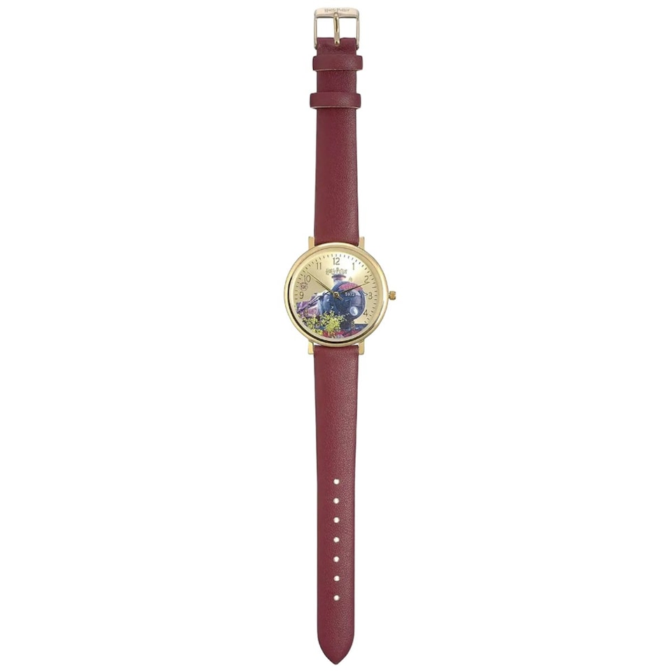 image 1 of Harry Potter Unisex Adult Hogwarts Express Analogue Watch - Burgundy/Gold - One Size