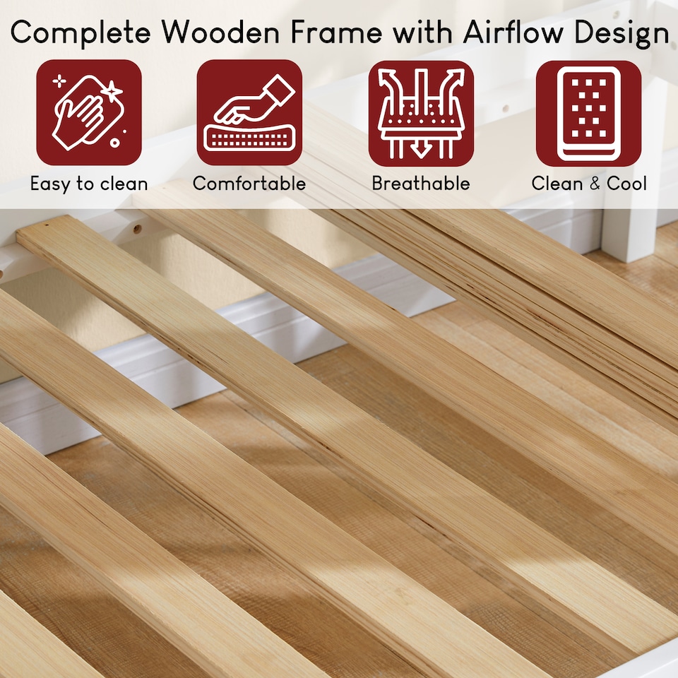 image 1 of Vida Designs Milan Bunk Bed, 3ft Single Bed, White, 90 x 190cm