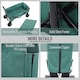 image 3 of Outsunny Outdoor Cart Folding Cargo Wagon Trailer Beach w/ Handle Dark Grey