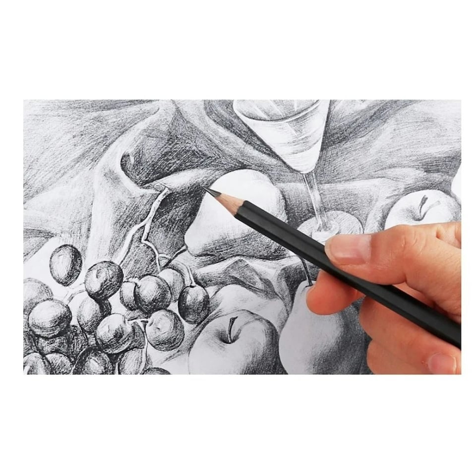 image 1 of Pack of 12 2B Wooden Drawing Pencils