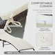image 4 of Outsunny Folding Rattan Sun Lounger Outdoor Chair with Cushion