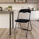 image 3 of 4-Pc Folding Chair Set with Cushioned PVC Seat and Back | Black | 4