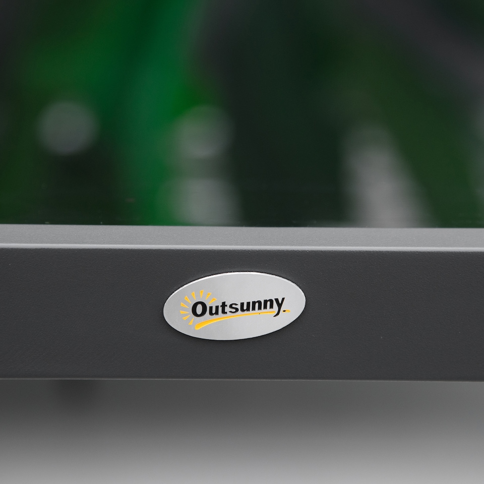 image 1 of Outsunny 4 Piece L shaped Garden Furniture Set 8 Seater Aluminium Outdoor Dining Set Conversation Sofa Set w Bench, Dining Table & Cushions, Grey