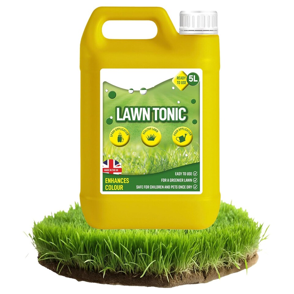 image 1 of 4 x 5L Lawn Tonic Ready To Use Greener Grass Feed Healthier Looking Garden Enhances Lawn Colour