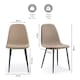 image 5 of VonHaus Cavell Cord Textured Set of 2 Dining Chairs