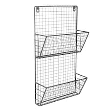 Charnwood Contemporary Iron Grey Mountable Magazine Rack In/Outside Use 1.2kg