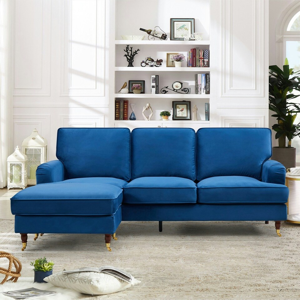 image 1 of Woodbury Reversible Corner Sofa - Blue